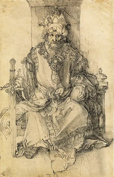 An Oriental Ruler Seated on his Throne Albrecht Durer